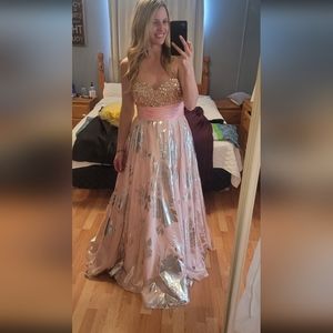 Pink And Silver Graduation Dress